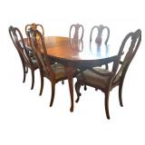 DR - Vintage Dining Table Set With Six Chairs