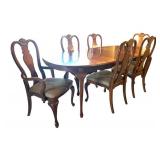 DR - Vintage Dining Table Set With Six Chairs