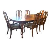 DR - Vintage Dining Table Set With Six Chairs