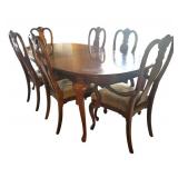 DR - Vintage Dining Table Set With Six Chairs