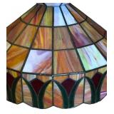 LL - Stunning Vintage Stained Glass Lampshade