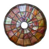 LL - Stunning Vintage Stained Glass Lampshade