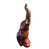 LL - Vintage Leather Elephant Decanter