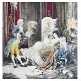 LL - Framed Rococo Style Print - Aristocratic Wedding Scene in Ornate Gold Frame