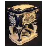 LL - Vintage Hand-Painted Ceramic Lidded Jar