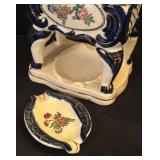 LL - Vintage Hand-Painted Ceramic Lidded Jar