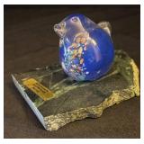 LL - Vintage Hallingglass Norway Bird Figurine Handmade Glass Art