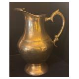LL - Vintage Brass Pitcher and Gibson Gold Tone Chargers