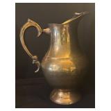 LL - Vintage Brass Pitcher and Gibson Gold Tone Chargers