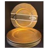 LL - Vintage Brass Pitcher and Gibson Gold Tone Chargers