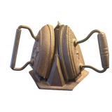 LL - Antique Sad Iron Stand with Three Irons