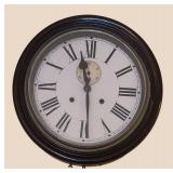 LL - Antique Mahogany Round Wall Clock