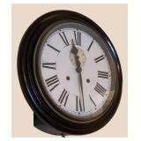 LL - Antique Mahogany Round Wall Clock