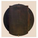 LL - Antique Mahogany Round Wall Clock