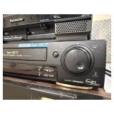 Contents of Cart - Working Electronics Including Panasonic Color Monitor CT-1382-VY BluRay Player VCR etc