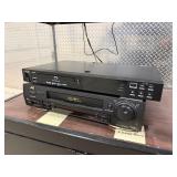 Contents of Cart - Working Electronics Including Panasonic Color Monitor CT-1382-VY BluRay Player VCR etc