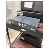 Contents of Cart - Working Electronics Including Panasonic Color Monitor CT-1382-VY BluRay Player VCR etc