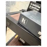 Contents of Cart - Working Electronics Including Panasonic Color Monitor CT-1382-VY BluRay Player VCR etc