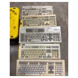 Large Bin w/Assorted Vintage Computer Keyboards