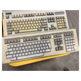Large Bin w/Assorted Vintage Computer Keyboards
