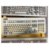 Large Bin w/Assorted Vintage Computer Keyboards