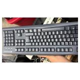 Large Bin w/Assorted Vintage Computer Keyboards & Other Items