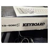 Large Bin w/Assorted Vintage Computer Keyboards & Other Items