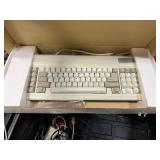 Large Bin w/Assorted Vintage Computer Keyboards & Other Items