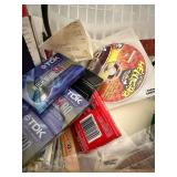 Large Bin Full of Assorted Items - NOS Cassette Tapes Toys Computer Items Electronics etc