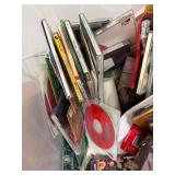 Large Bin Full of Assorted Items - NOS Cassette Tapes Toys Computer Items Electronics etc