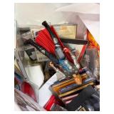 Large Bin Full of Assorted Items - NOS Cassette Tapes Toys Computer Items Electronics etc