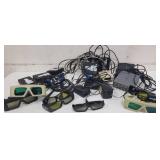 Large Group of Vintage 3D Projector Glasses etc