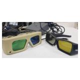 Large Group of Vintage 3D Projector Glasses etc