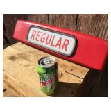 Vintage Gas Pump "REGULAR" Metal Pump Header/Top - 23" x 6"