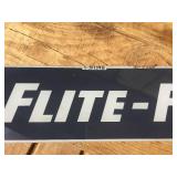 Vintage PHILLIPS 66 "FLITE - FUEL" - Glass Window/Sign