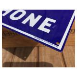Vintage BELL SYSTEM "PUBLIC TELEPHONE" Metal Sign 19" x 5 1/2"