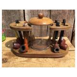 MCM Tobacco Pipe Holder - Including 8 Pipes