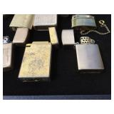 (8) Vintage Pocket Lighters - Stormking - Evans - Win - Rogers - Swank - Bomart