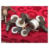 Group Vintage Door Knobs + Wheels - Wood/Porcelain