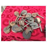 Group Vintage Door Knobs + Wheels - Wood/Porcelain