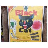Framed BLACK CAT - Fireworks Advertiser/Poster 24" x 36"