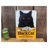 BLACK CAT - Porcelain/Metal Advertiser Sign 9" x 12 3/4"