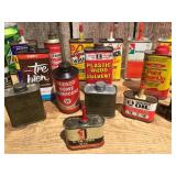 Group Vintage Oil/Lubricant Cans - Texaco - Singer - Military