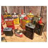 Group Vintage Oil/Lubricant Cans - Texaco - Singer - Military