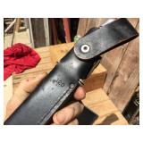 Classic! BUCK 120 Knife + Sheath - Blade Appears VERY GOOD!