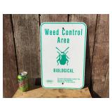 WEED CONTROL AREA - 12" x 18" Aluminum Sign