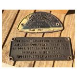 2 Vintage Railroad - Rail Car Builders Badges - Aluminum