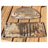 2 Vintage Railroad - Rail Car Builders Badges - Aluminum