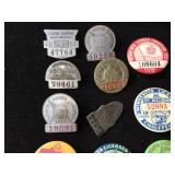Collection Vintage CHAUFFEUR Badges/Pins 1940