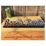 Vintage BENDIX RADIO - Advertiser - 16"